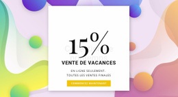 Vente De Vacances Réactif Site Web