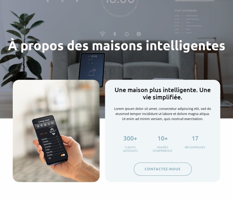 Domotique intelligente Modèles de constructeur de sites Web