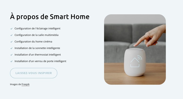 À propos de la maison intelligente Modèle HTML