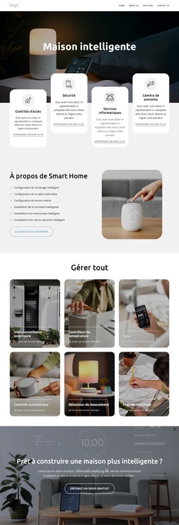 Maison Intelligente - Modèle De Site Web Réactif