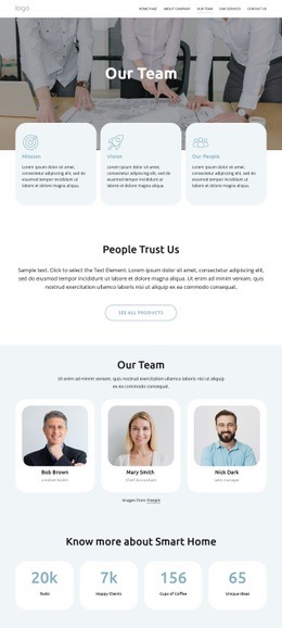 Smart Home Team - Responsive Homepage Design