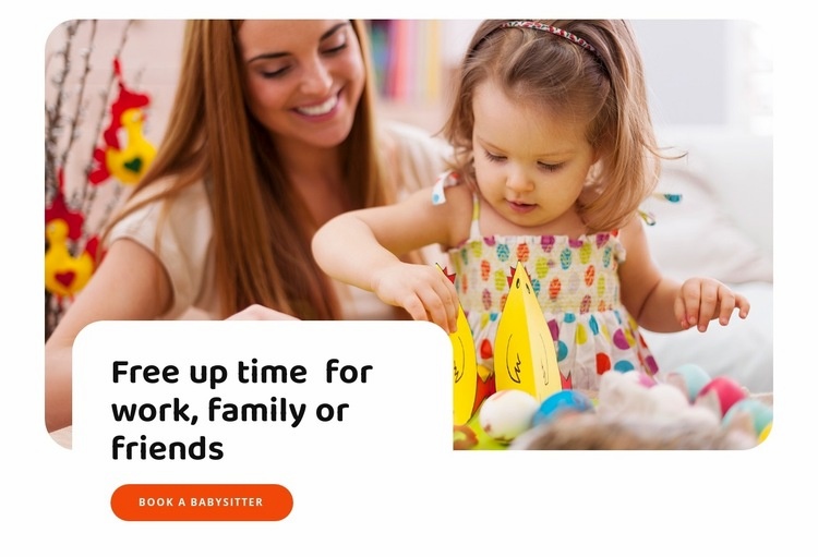 Express babysitting service Homepage Design