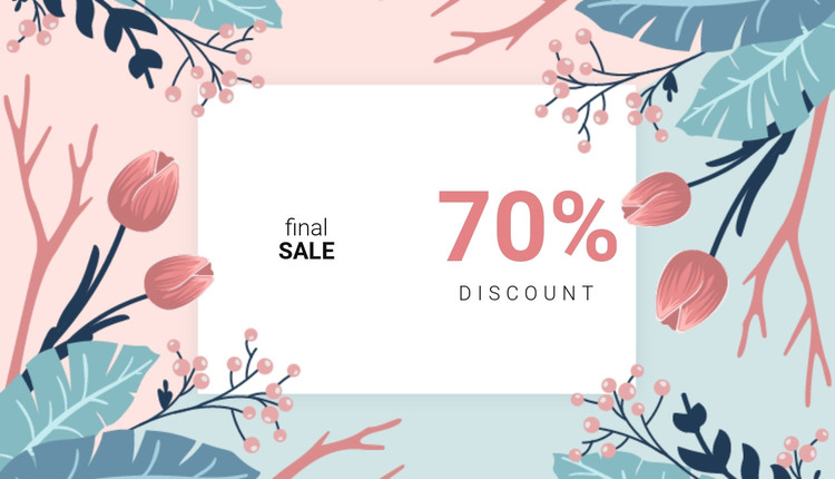 Final sale discount  Homepage Design
