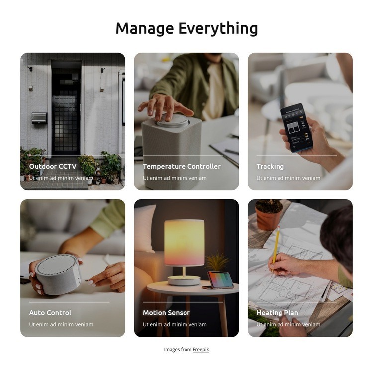 Smart home benefits Homepage Design