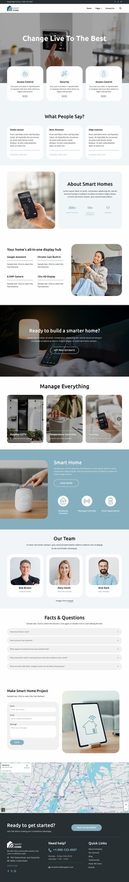 Make smart home project - Html Website Builder by Nicepage
