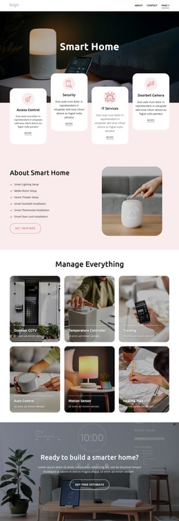 HTML5 Theme For Smart Home