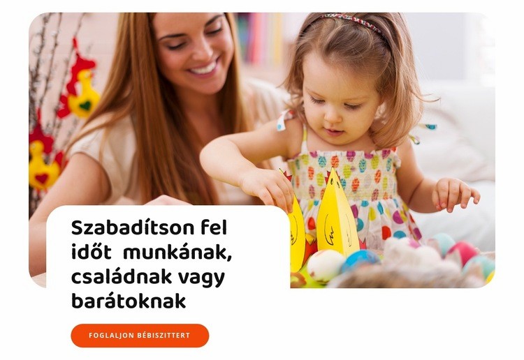 Expressz babysitter szolgáltatás CSS sablon