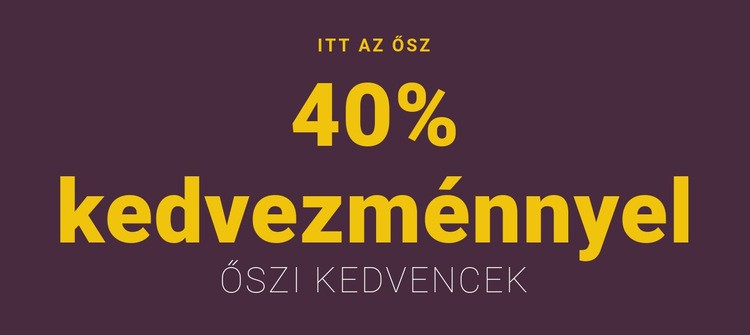 Siess a szuper akcióval HTML Sablon