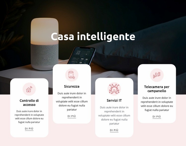 Sistemi per la casa intelligente Costruttore di siti web HTML