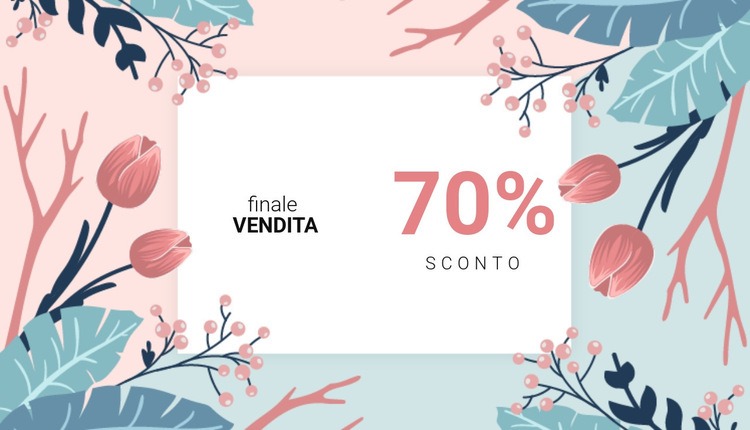 Sconto di vendita finale Modelli di Website Builder