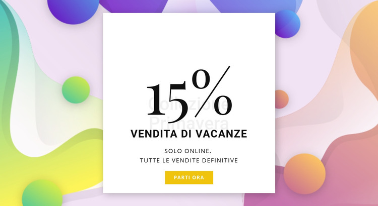 Vendita di vacanze Modello HTML