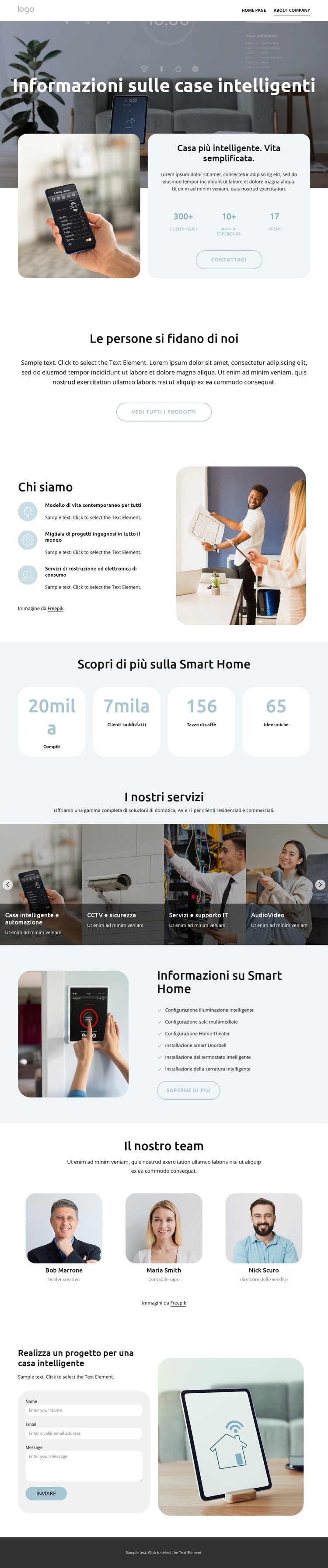 Domotica intelligente premium Modello HTML