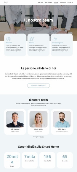 Modello Di Pagina Di Destinazione Per Squadra Casa Intelligente