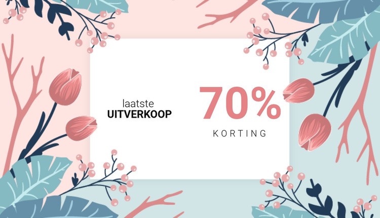 Korting op de uiteindelijke verkoop Bestemmingspagina