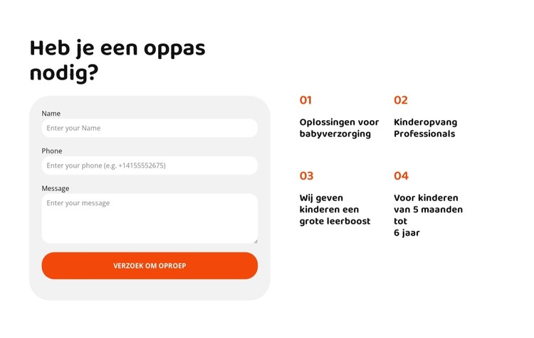 Wij zijn het bureau voor uw perfecte kinderopvang CSS-sjabloon