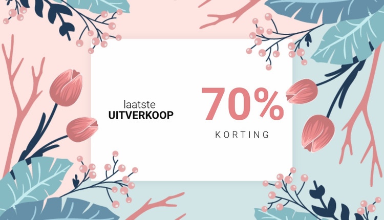 Korting op de uiteindelijke verkoop Sjabloon voor één pagina