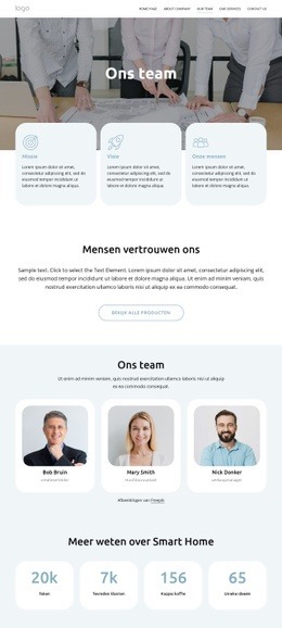 Smart Home-Team - Prachtig Websiteontwerp