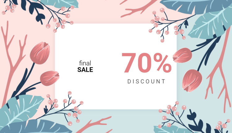 Final sale discount  One Page Template