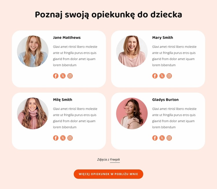 Poznaj swoją opiekunkę do dziecka Szablon Joomla