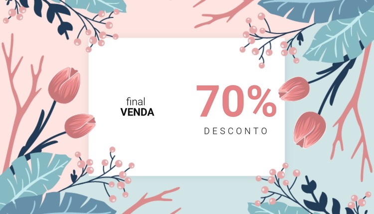 Desconto de venda final Design do site