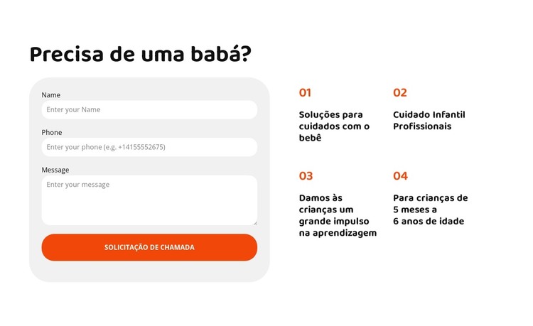 Somos a agência para o seu cuidado infantil perfeito Modelo HTML