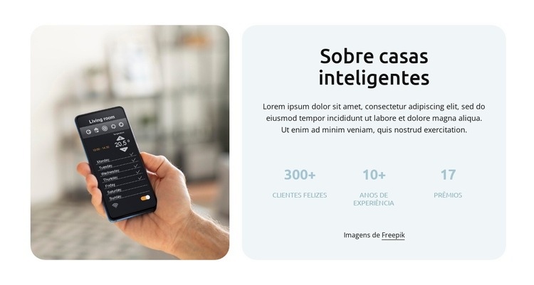 Sobre casas inteligentes Landing Page