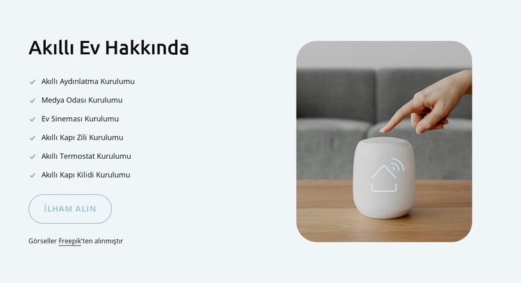 Akıllı ev hakkında HTML5 Şablonu