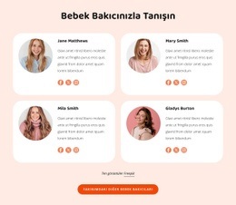 Bebek Bakıcınızla Tanışın - Web Sitesi Şablonları