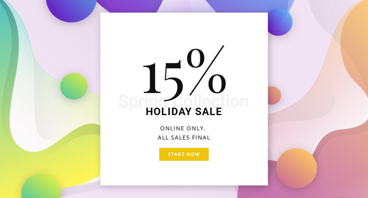 Holiday sale Web Design