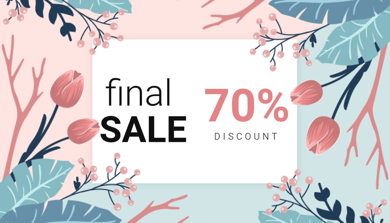 Final sale discount  Web Page Design