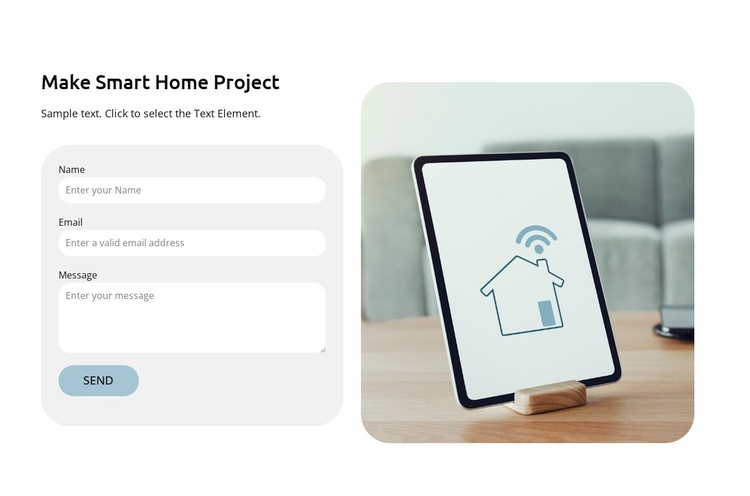 Make smart home project Landing Page