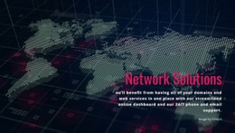 Network Connection And Solutions Table CSS Template