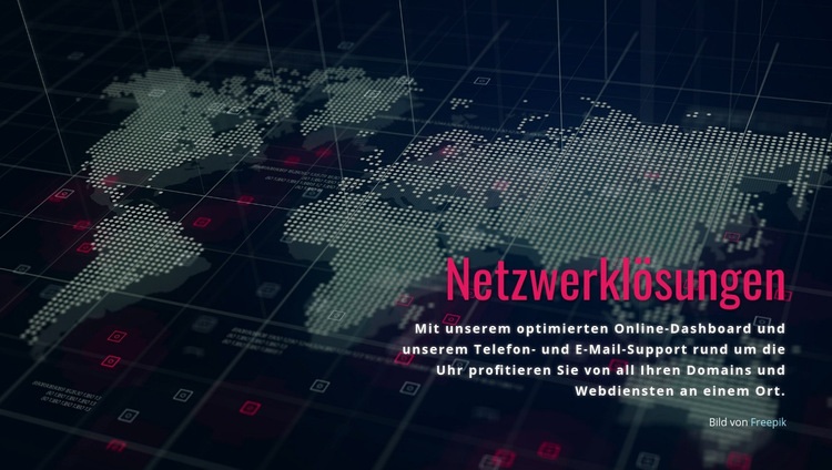 Netzwerkverbindung und Lösungen Website-Modell