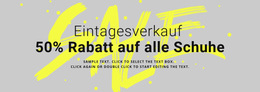Schuhgeschäft Verkauf – Fertiges Website-Design