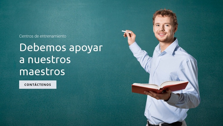 Apoyar la educación y los profesores Maqueta de sitio web