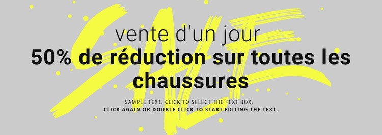 Vente de magasin de chaussures Page de destination