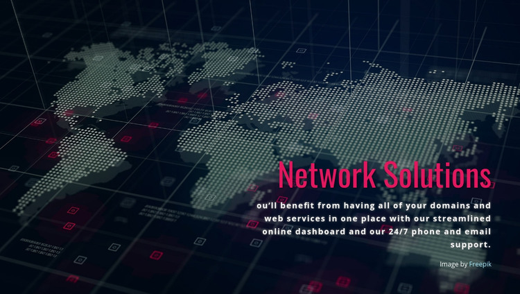 Network connection and solutions Homepage Design