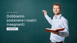 Supportare L'Istruzione E Gli Insegnanti Modello CSS Premium