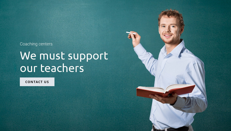 Support education and teachers  One Page Template