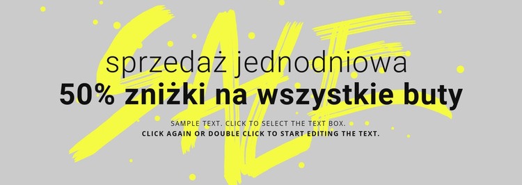 Wyprzedaż butów Szablon HTML5