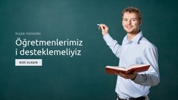 Eğitimi Ve Öğretmenleri Destekleyin Premium CSS Şablonu