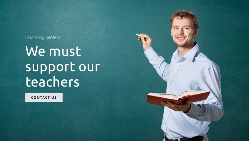 Support education and teachers  Web Page Design