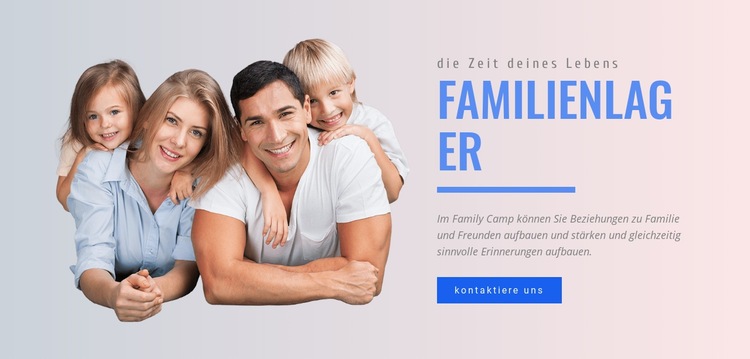 Familiencamp-Programme Website design