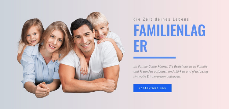 Familiencamp-Programme Website-Vorlage