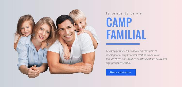 Programmes de camp familial Modèle de site Web