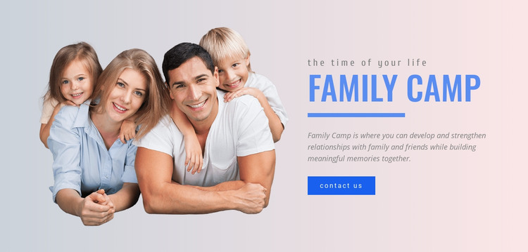 Family camp programs HTML Template