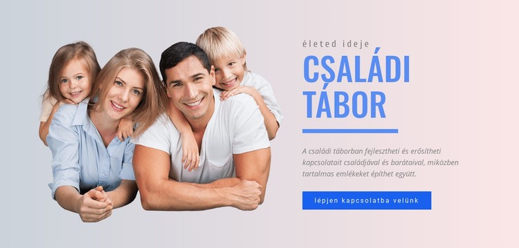 Családi tábori programok HTML Sablon