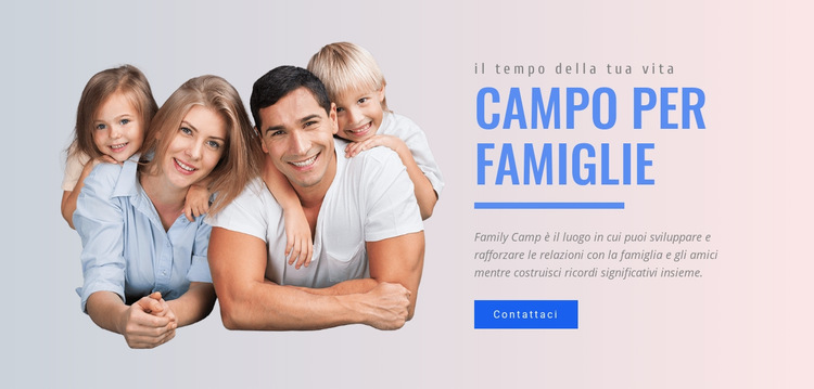 Programmi di campi per famiglie Modello di sito Web