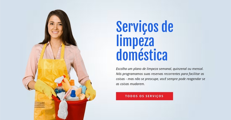 Lave e desinfete o banheiro Landing Page