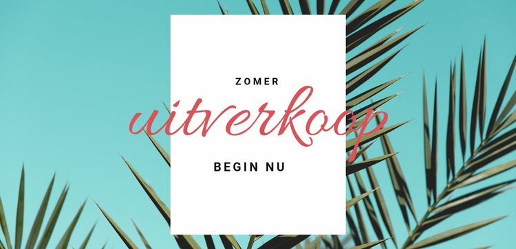 Lente- en zomeruitverkoop Bestemmingspagina